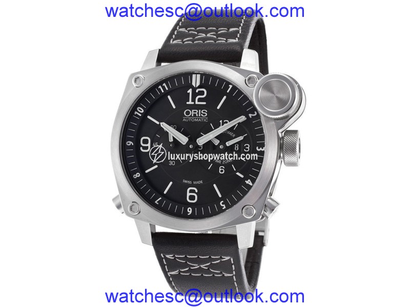 Oris BC4 Flight Timer 690-7615-4164LS Chronograph Stainless Steel Watch Oris