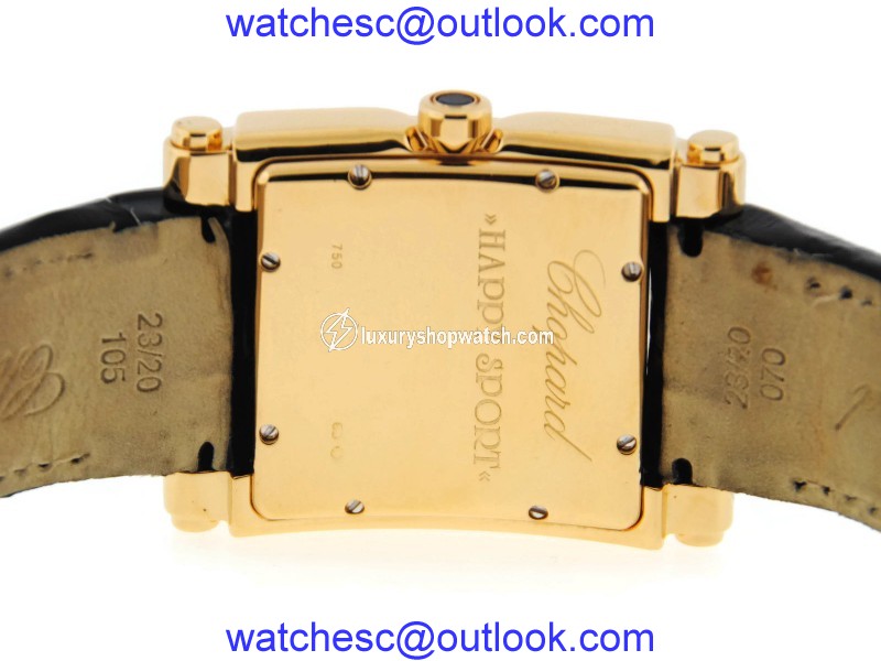 Chopard Happy Sport 28/3570 Square XL 18K Yellow Gold Watch Chopard