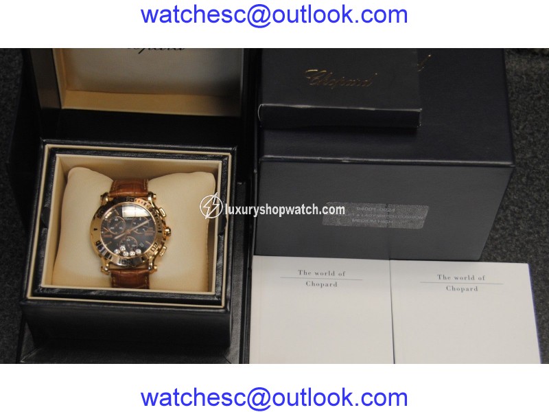 Chopard Happy Sport 28/3581 Diamond Chronograph 18K Rose Gold Watch Chopard