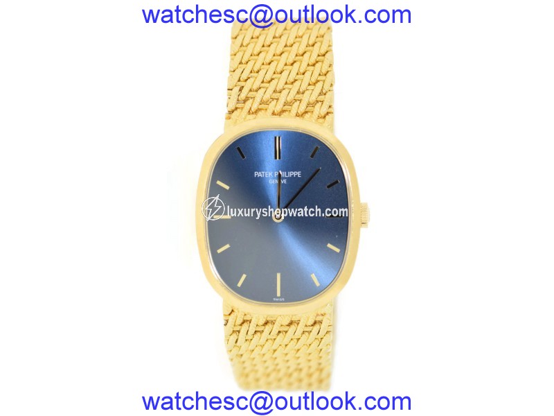 Patek Philippe Elipse 3546 18K Yellow Gold Blue Dial Manual 27mm Unisex Watch Patek Philippe