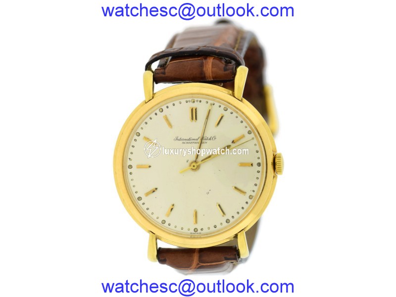 IWC 18K Yellow Gold 37mm Mens Vintage Watch IWC