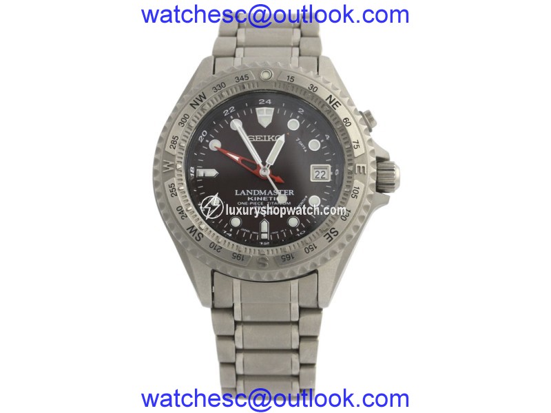 Seiko Prospex Landmaster Kinetic SBDW005 Titanium 41.6mm Mens Watch Seiko