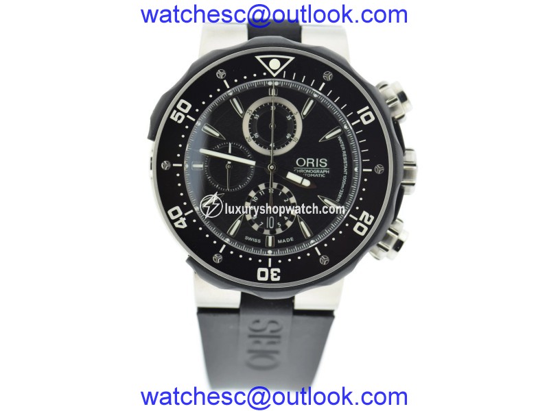 Oris Prodiver 7630 Titanium & Rubber Automatic 47mm Mens Watch Oris
