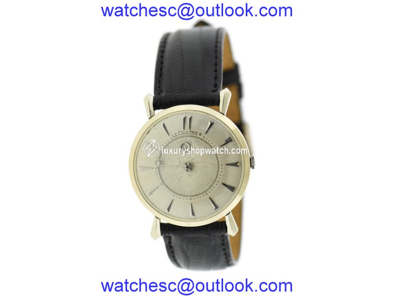LeCoultre 14K White Gold & Leather Vintage 32mm Unisex Watch LeCoultre