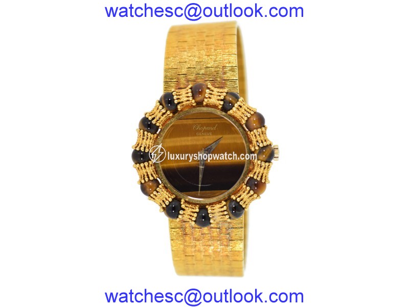 Chopard Tigers Eye 18K Yellow Gold Manual Vintage 31mm Womens Watch Chopard