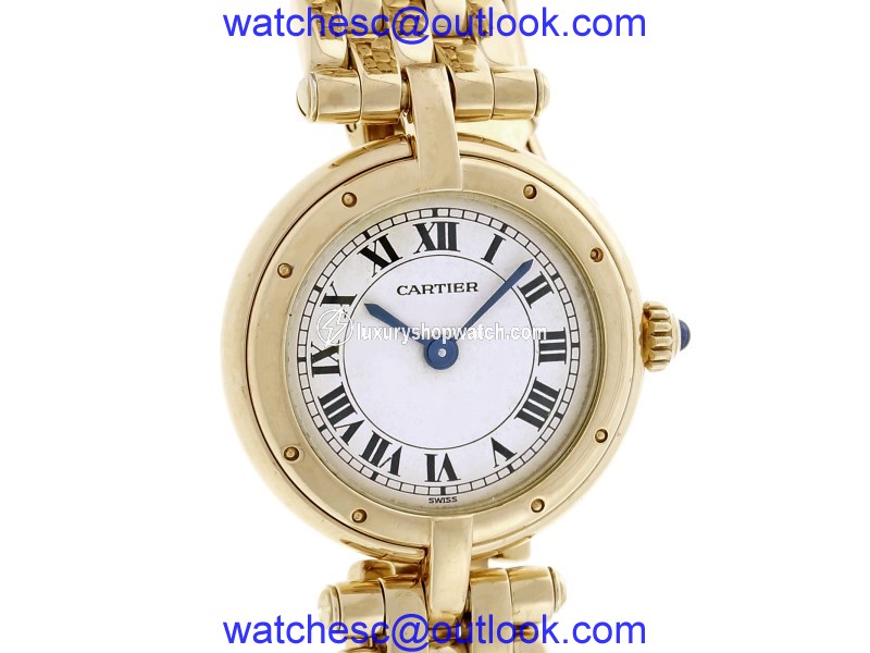 Cartier Panthere 18K Yellow Gold White Dial Quartz 23.33mm Womens Watch Cartier
