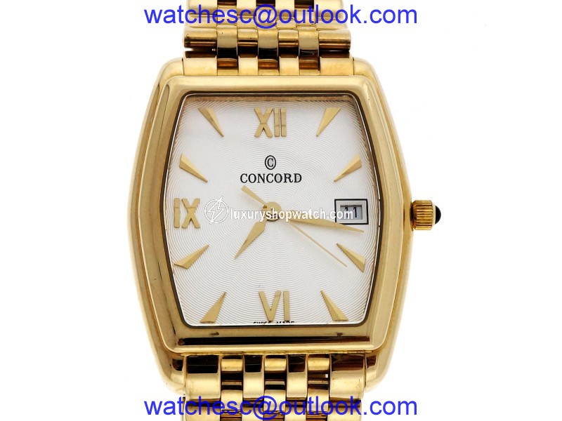 Concord 14K Yellow Gold Quartz 32.5mm Mens Watch Concord