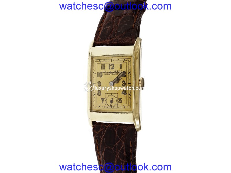 IWC Zentra 14K Yellow Gold & Leather 22mm Womens Watch 1930 IWC