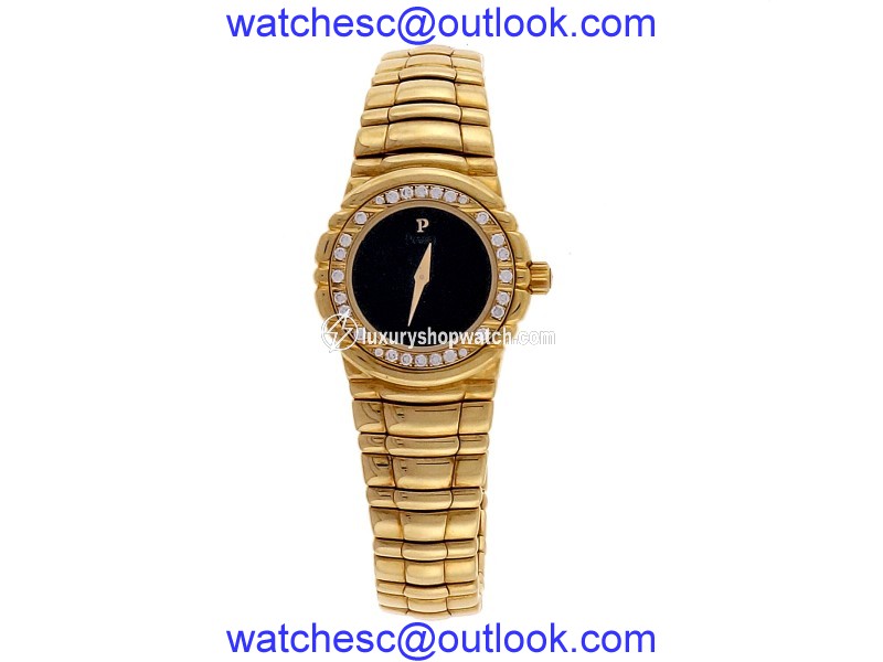 Piaget 18K Yellow Gold with Black Dial 24.6mm Womens Watch