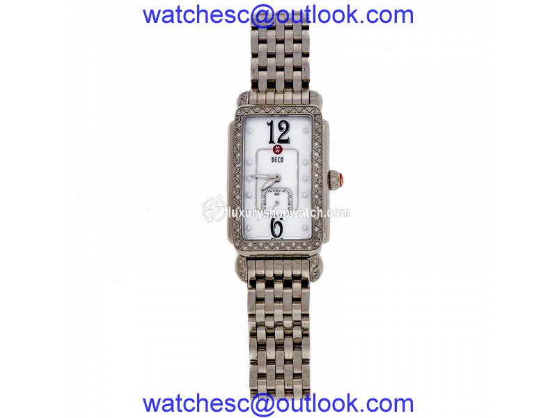Michele Deco MW06E01 Diamond Stainless Steel 27mm Womens Wrist Watch