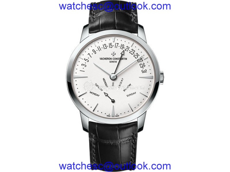Vacheron Constantin Patrimony 4000U/000G-B112 18K White Gold & Leather Automatic 42.50 mm Mens Watch Vacheron Constantin