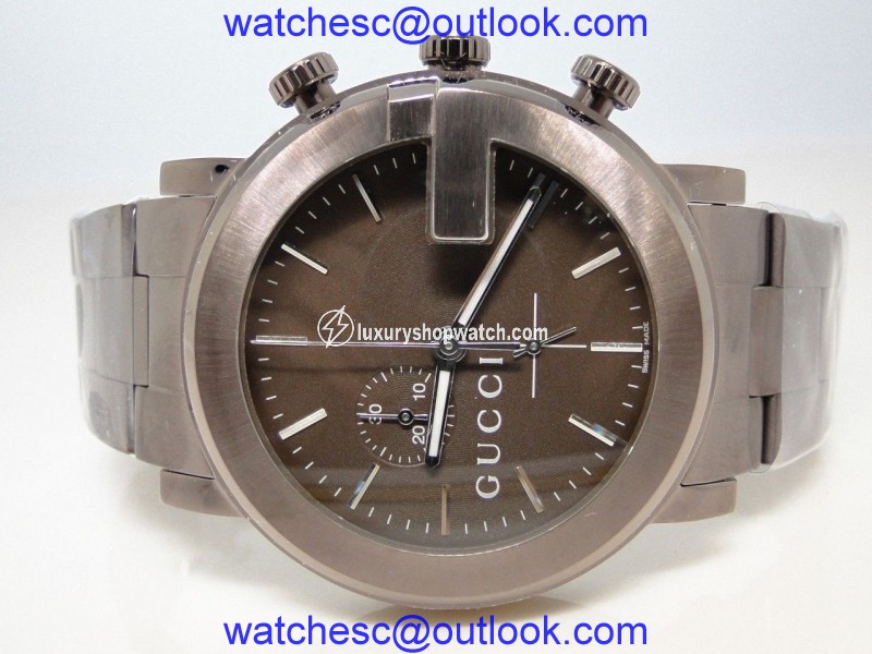 Gucci Ya 101341 Brown Stainless Steel 101-G Mens Watch Gucci