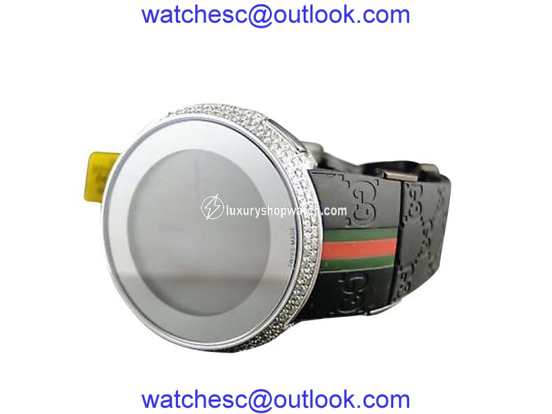 Gucci Custom White Full I Digital 6 Ct Diamond Watch