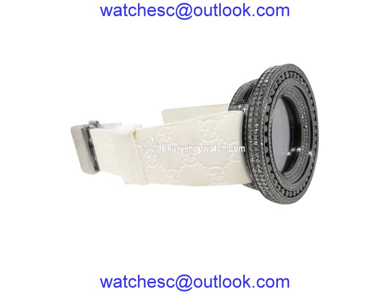 Gucci Brand New 52Mm Bezel I Digital Black 18.5 Ct Diamond Mens Watch Gucci