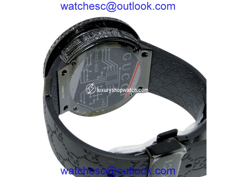 Gucci YA114207 Digital Black 17 Ct Diamond Mens Watch Gucci