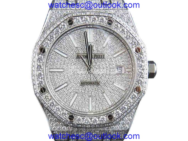 Audemars Piguet Royal Oak 15400ST.OO.1220ST.02 Stainless Steel 18.5 Ct Diamond 41.9mm Watch Audemars Piguet