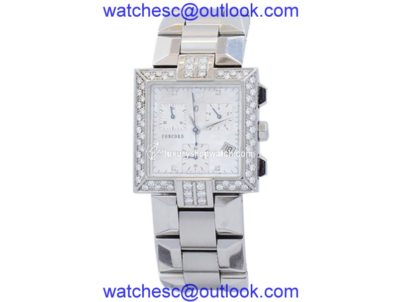 Concord La Scala 14.H1.1371 Stainless Steel MOP & Diamond 30mm Watch Concord