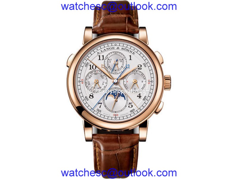 A. Lange and Sohne Rattrapante 1815 18K Rose Gold / Leather Chronograph 41.9mm Mens Watch A. Lange and Sohne