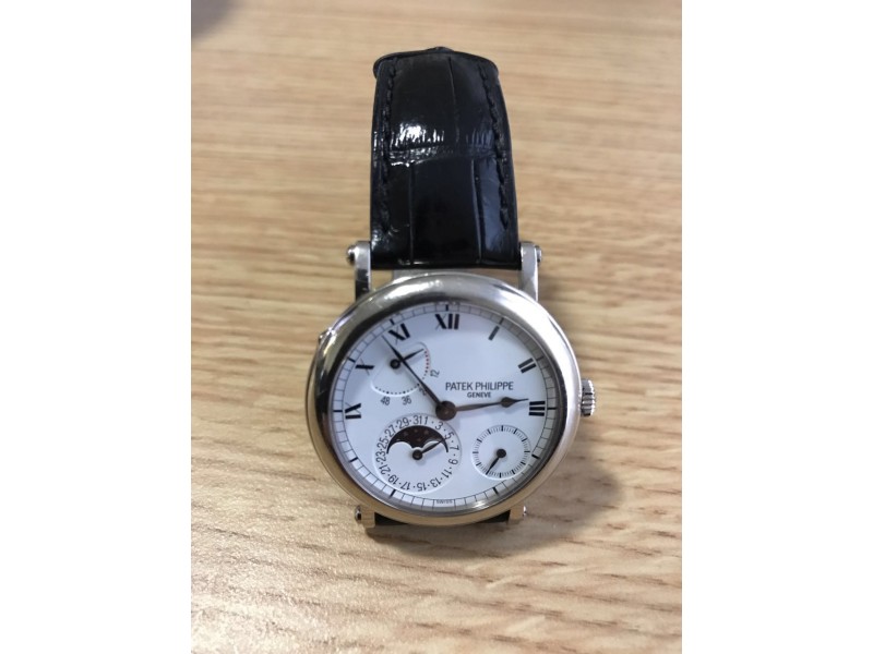 Patek Philippe 5054/P Platinum & White Dial 35mm Mens Watch Patek Philippe