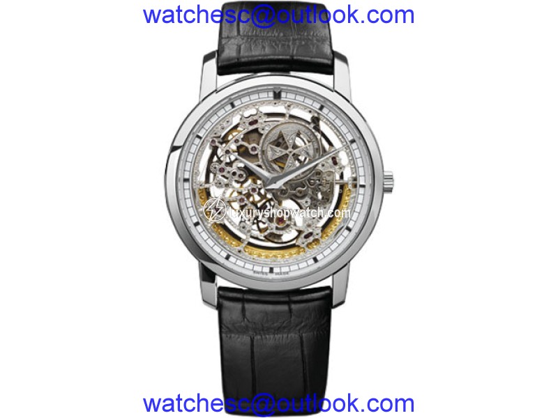 Vacheron Constantin Traditionnelle 43178000G-9393 18K White Gold with Skeleton Dial 38mm Mens Watch Vacheron Constantin