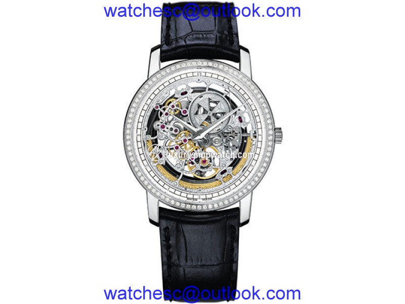 Vacheron Constantin Traditionnelle 43578/000G-9393 18K White Gold with Skeleton Dial 38mm Mens Watch Vacheron Constantin