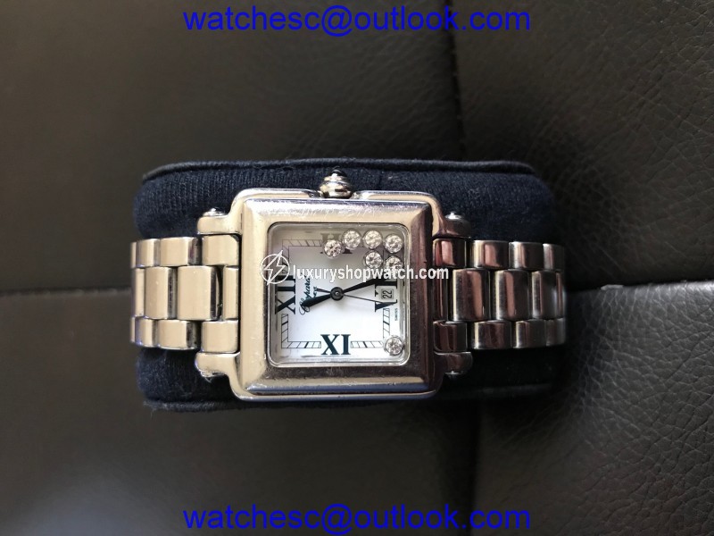 Chopard Happy Sport Stainless Steel & Floating Diamonds Womens Watch Chopard
