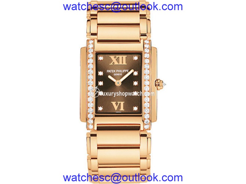 Patek Philippe 4910/11R-010 18K Rose Gold with Diamond 25mm Womens Watch Patek Philippe