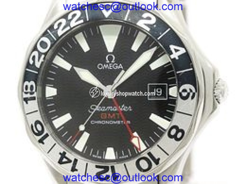 Omega Seamaster GMT Gerry Lopez Limited Edition 2536.50 Stainless Steel with Black Dial Automatic 41mm Mens Watch Omega
