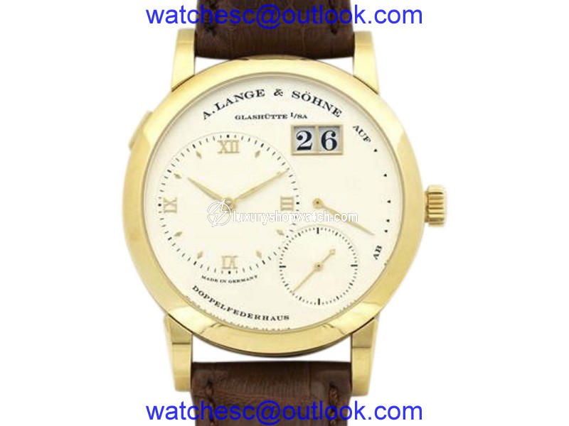 A. Lange & Sohne 101.021 18K Yellow Gold & Leather Manual 38mm Mens Watch A. Lange & Sohne