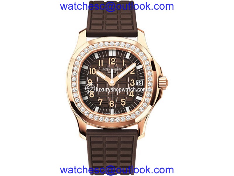 Patek Philippe Aquanaut 18K Rose Gold with Diamond Automatic 35.2mm Womens Watch Patek Phillipe