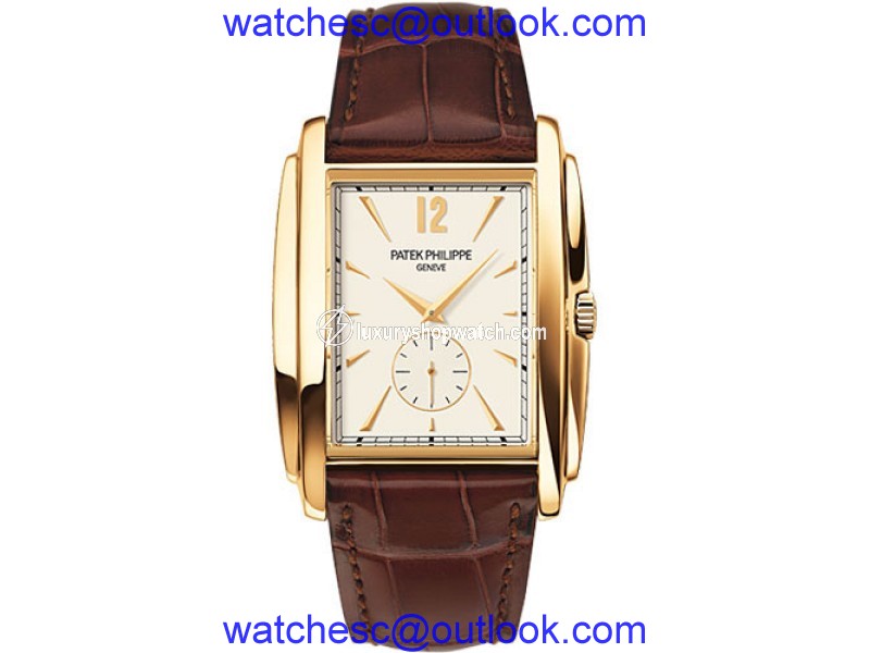 Patek Philippe 5124J-001 18K Yellow Gold with Silver Dial 33.4mm Mens Watch Patek Phillipe