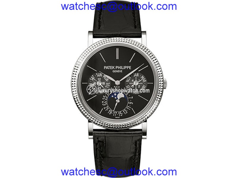 Patek Philippe 5139G-010 18K White Gold / Leather Automatic 38mm Mens Watch Patek Phillipe