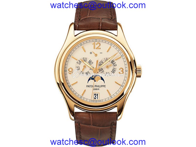 Patek Philippe 5146J 18K Yellow Gold / Leather 39mm Mens Watch Patek Phillipe