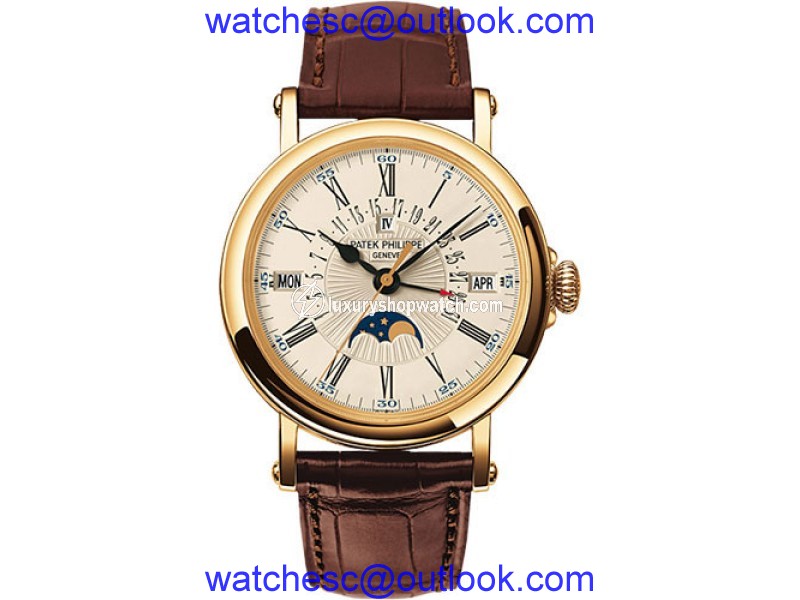 Patek Philippe 5159J 18K Yellow Gold & Leather 38mm Mens Watch Patek Philippe