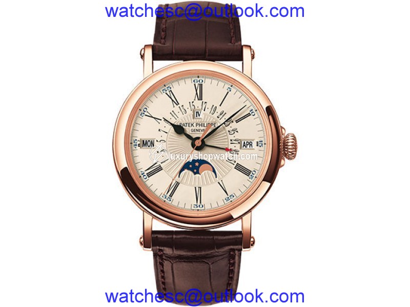 Patek Philippe 5159R-001 18K Rose Gold & Brown Leather 38mm Mens Watch Patek Philippe