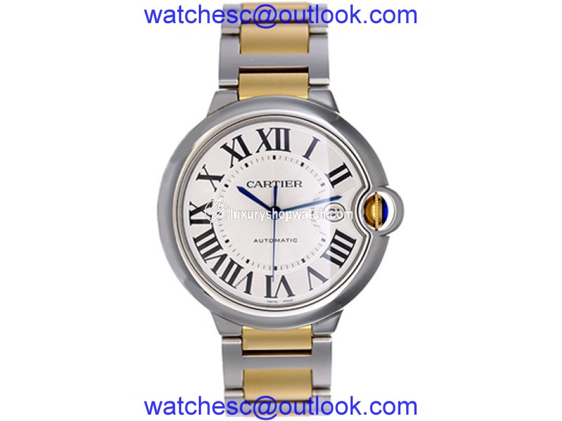 Cartier Ballon Bleu W69009Z3 Stainless Steel & 18K Yellow Gold Automatic 42mm Men's Watch Cartier