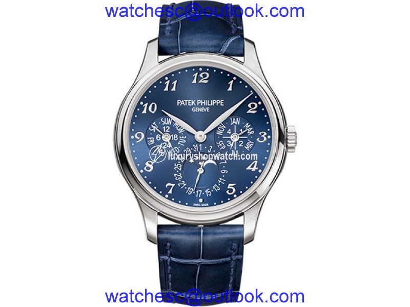Patek Philippe 5327G 18K White Gold with Royal Blue Sunburst Dial 39mm Mens Watch Patek Phillipe