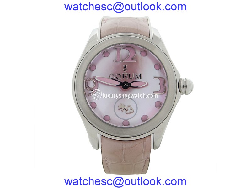 Corum Bubble 295.100.20/0088 PN36 Stainless Steel Pink Mother Of Pearl Automatic 42mm Womens Watch Corum