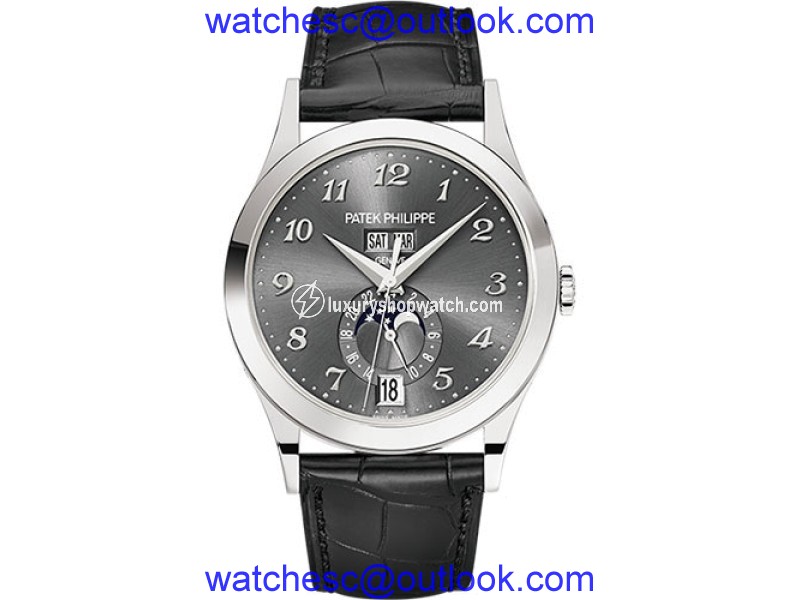 Patek Philippe 5396G-014 18K White Gold / Leather Automatic 38.5mm Mens Watch Patek Phillipe