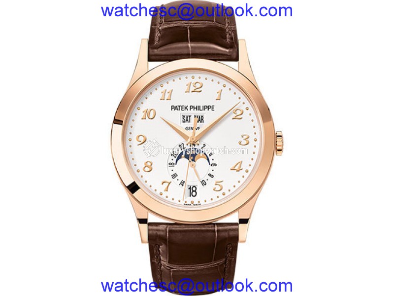 Patek Philippe 5396R-012 18K Rose Gold / Leather Automatic 38.5mm Mens Watch Patek Phillipe