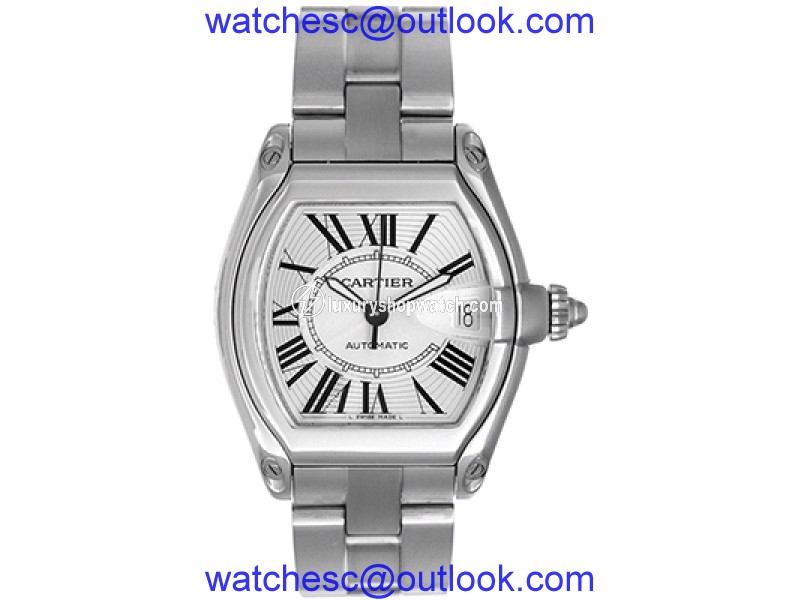 Cartier Roadster W62025V3 Stainless Steel Silver Dial Automatic 38mm Men's Watch Cartier