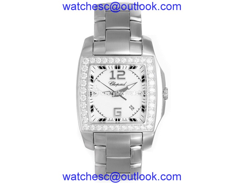 Chopard Two-O-Ten 108464-2001 Stainless Steel & White Gold Diamond 34mm Unisex Watch Chopard