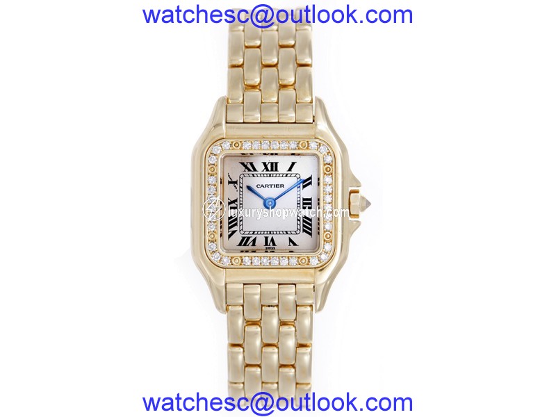 Cartier Panther WF3070B9 18K Yellow Gold with Diamonds Quartz 21mm Womens Watch Cartier