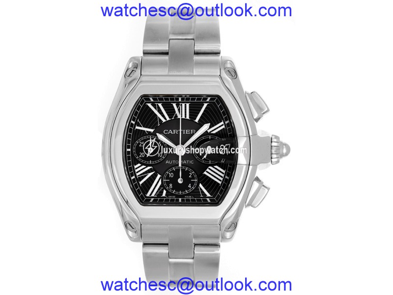 Cartier Roadster W62020X6 Stainless Steel Black Dial Automatic 43mm Men's Watch Cartier