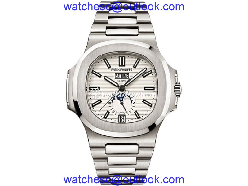 Patek Philippe 5726/1A-010 Stainless Steel with Silver Dial 40.5mm Mens Watch Patek Phillipe