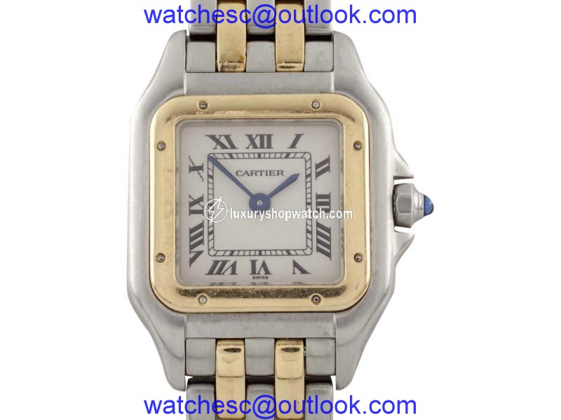 Cartier Panthere 1120 Two Tone Stainless Steel and 18K Yellow Gold Quartz 21mm Womens Watch Cartier