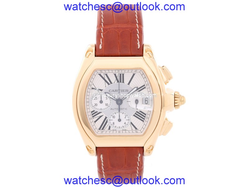 Cartier Roadster W62021Y3 18K Yellow Gold Automatic 43mm Mens Watch Cartier