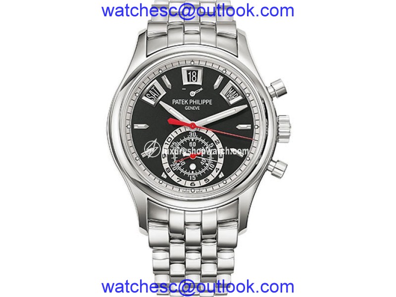 Patek Philippe 5960-1A Stainless Steel with Black Dial 40.5mm Mens Watch Patek Phillipe