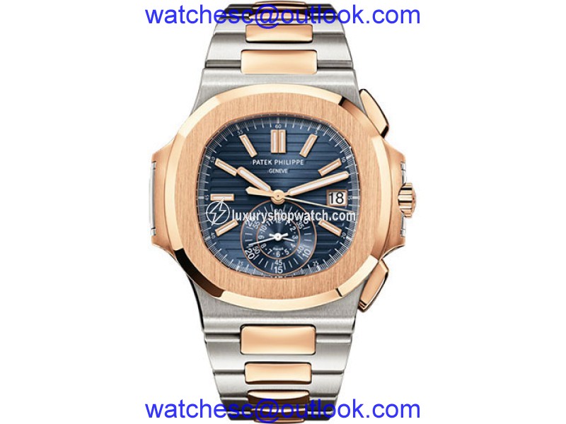Patek Philippe 5980/1AR 18K Rose Gold with Blue Dial Automatic 40.5mm Mens Watch Patek Phillipe