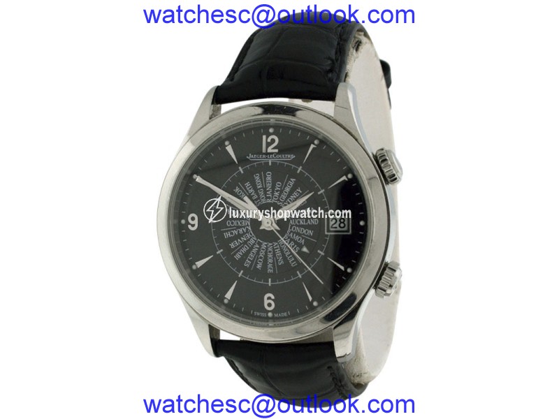 Jaeger LeCoultre Master Memovox 174.8.96 Stainless Steel & Leather 40mm Mens Watch Jaeger LeCoultre
